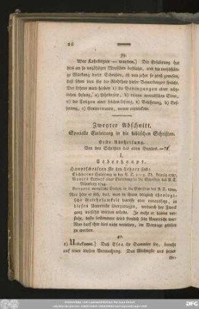 Zweyter Abschnitt. Specielle Einleitung in die biblischen Schriften.