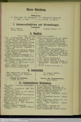1. Kommunalbehörden und Verwaltungen