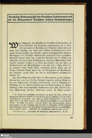 Berthelts Bedeutung für den Deutschen Lehrerverein und für die Allgemeinen Deutschen Lehrer-Versammlungen