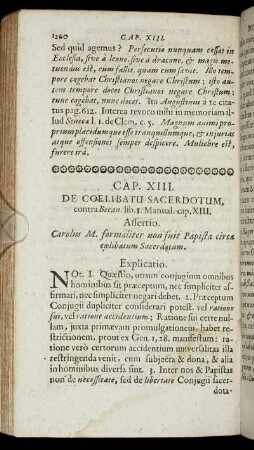 Cap. XIII. De Coelibatu Sacerdotum.