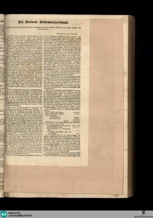 Karlsruher Zeitung, Die Kolonie Hohenwettersbach