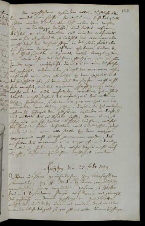 Freytag den 25 febr 1729