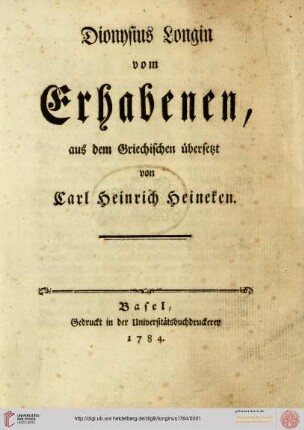 Vom Erhabenen