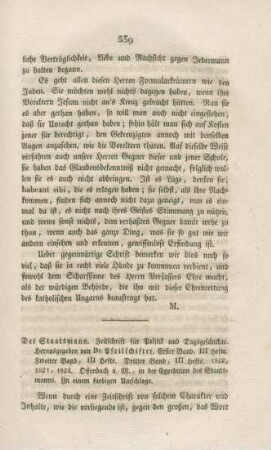 339-360 "Der Staatsmann. Zeitschrift für Politik und Tagesgeschichte" von Pfeilschifter