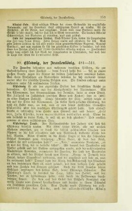 90. Chlodwig, der Frankenkönig. 481-511