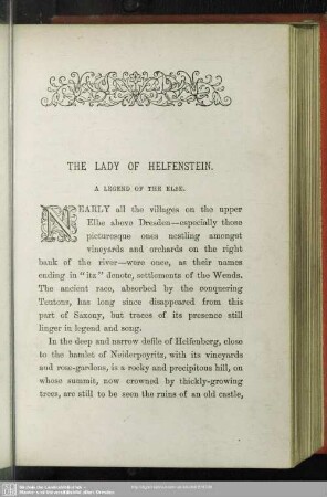 The Lady Of Helfenstein : A Legend Of The Elbe