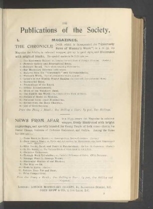 Publications of the Society