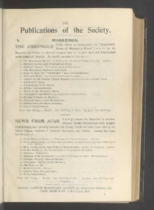 Publications of the Society