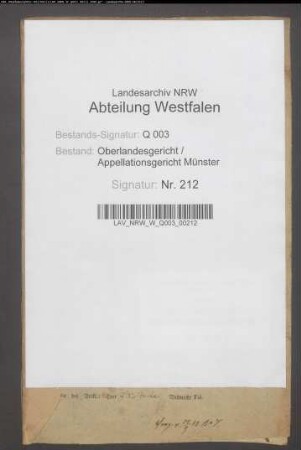 Kreditoren der Droste Nienbergschen Konkursmasse ./. Konkursmasse (Droste zu Erwitte, Droste Senden, von Ascheberg u.a.)