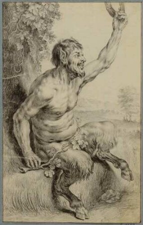 Ein sitzender Satyr