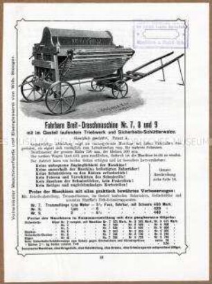 Fahrbare Breitdreschmaschine