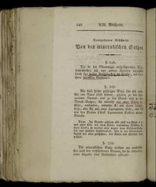 Dreyzehnter Abschnitt. Von den mineralischen Salzen.