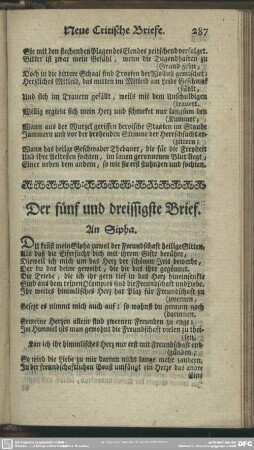 Der fünf und dreissigste Brief