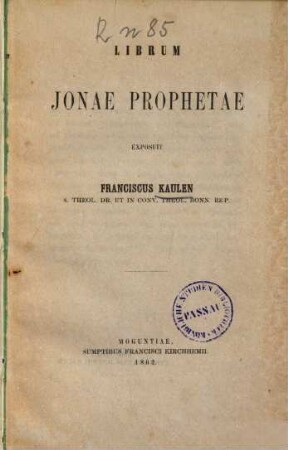 Liber Jonae Prophetae
