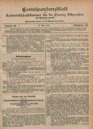Nummer 20. 16. Mai 1900.