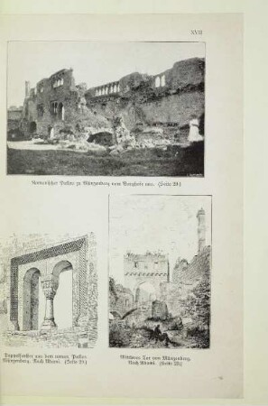 Romanischer Pallas zu Münzenberg vom Burghofe aus