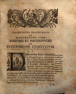 Dissertatio Inavgvralis De Differentiis Ivris Marchici Et Magdebvrgici In Svccessione Conivgvm