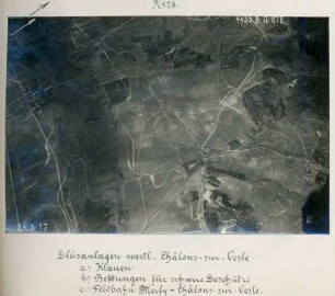 Foto der Gleisanlagen westlich von Châlons-sur-Vesle (Luftbild)