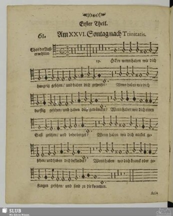61. Am XXVI. Sontag nach Trinitatis: Kommet her ihr Gesegneten
