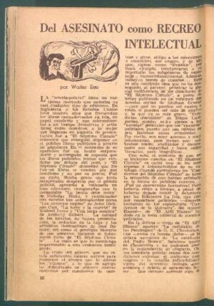 Del asesinato como recreo intelectual - [Continuación]