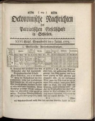 XXVI. Stück. Sonnabends den 1 Julius. 1775.