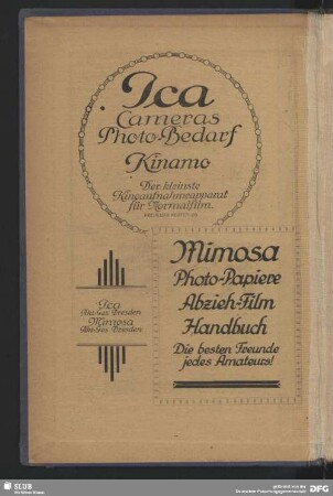 Ica Cameras und Mimosa Photo-Papiere