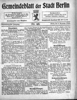1922,49: Nr. 49, 3. Dezember 1922