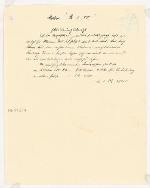 Umbau eines Landhauses Monatskonkurrenz Februar 1933: Erläuterungsbericht, 1 S.