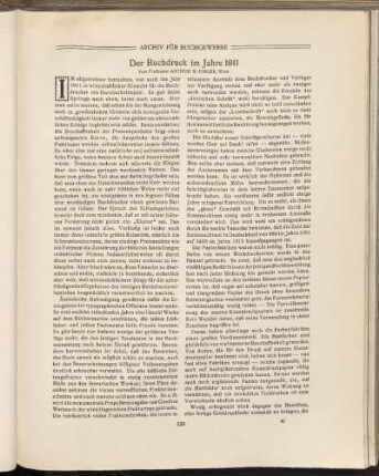 Der Buchdruck im Jahre 1911