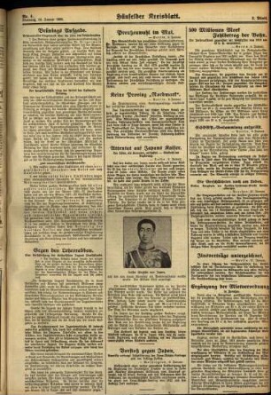 Zweite Ausgabe vom Dienstag, den 12. Januar 1932.