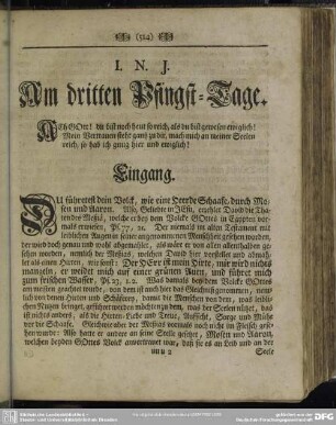 Am dritten Pfingst-Tage