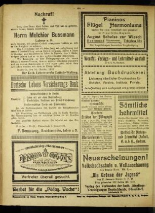 Nachruf! : Herrn Melchior Bussmann