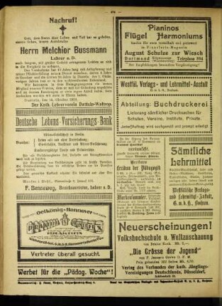 Nachruf! : Herrn Melchior Bussmann