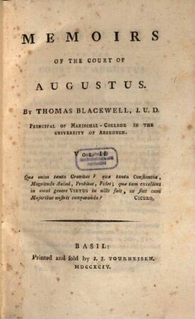 Memoirs of the court of Augustus, 2