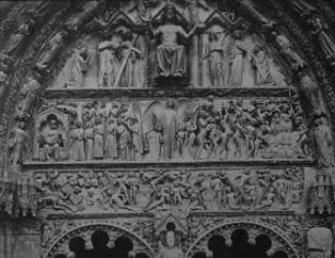 Bourges, Kathedrale St. Etienne, mittleres Westportal, Tympanon