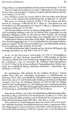 Beiträge zur bremischen Geschichte, Festschrift für Hartmut Müller, hrsg. von Adolf E. Hofmeister, (Veröffentlichungen aus dem Staatsarchiv der Freien Hansestadt Bremen, 62) : Bremen, Selbstverl. des Staatsarchivs Bremen, 1998