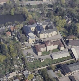 Freiberg. Amtsgericht. Luftbild-Schrägaufnahme von Westnordwesten