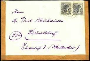 5-10-8-15.0000: Hülser, Willi, Pianist; diverse Schreiben ff.: Programm zu einem Klavierabend im Schumann-Saal