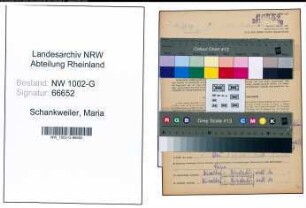Entnazifizierung Maria Schankweiler, geb. 22.04.1913 ()