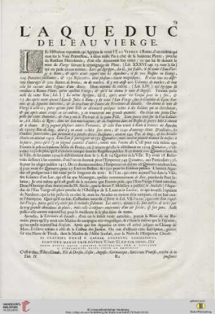 L’Aqueduc de l’Eau Vierge