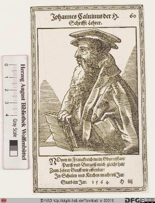 Bildnis Johannes Calvin (eig. Jean Cauvin)