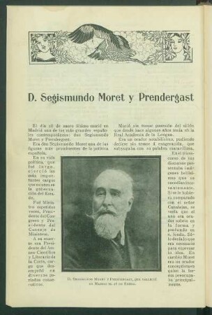 D. Segismundo Moret y Prendergast