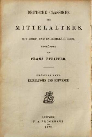 Erzählungen und Schwänke