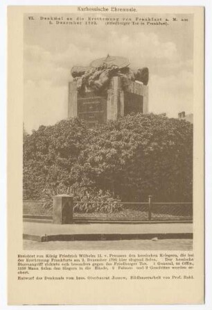 Denkmal an die Erstürmung von Frankfurt