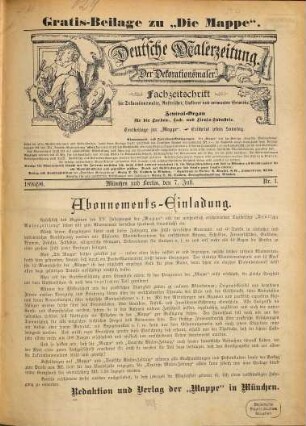 Die Mappe. Wochenausgabe, Deutsche Malerzeitung : Deutsche Maler- u. Lackiererzeitschrift. [15]. 1895/96