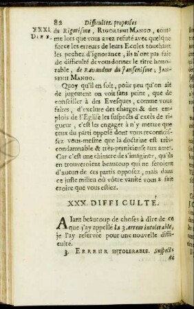XXX. Difficulté. - XXXI. Difficulté.