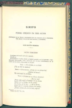 Siripo : Poema heroico en tres actos