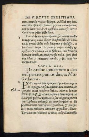 Caput XIII. De ordine conditarum a deo rerum per tres primos dies ...