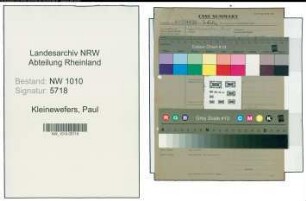 Entnazifizierung Paul Kleinewefers , geb. 22.01.1905 (Maschinenbau)