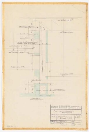 Schauspielhaus, Bochum: Bühnenhaus: Aufzugsschacht am Binder 1:50
